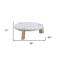 Matte White Finish Coffee Table - 40 x 40 x 13