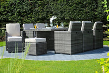 Gray 11 Piece Outdoor Dining Set With Cushions - 129