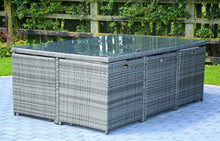 Gray 11 Piece Outdoor Dining Set With Cushions - 129