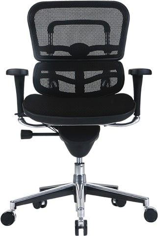 Black Mesh Seat Swivel Adjustable Task Chair Mesh Back Steel Frame