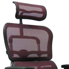 Plum Swivel Adjustable Executive Chair Mesh Back Plastic Frame