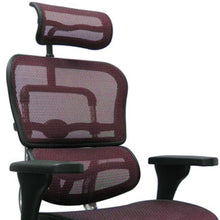 Plum Swivel Adjustable Executive Chair Mesh Back Plastic Frame