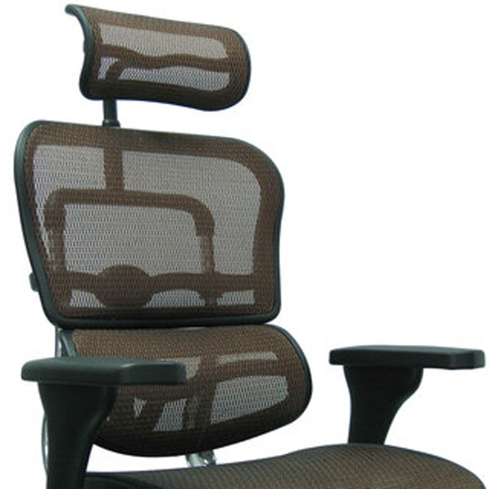 Plum Swivel Adjustable Executive Chair Mesh Back Plastic Frame