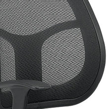 Black Fabric Seat Swivel Task Chair Mesh Back Plastic Frame