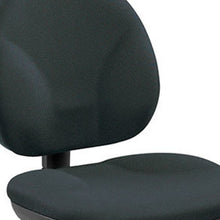 Ebony Fabric Seat Swivel Adjustable Task Chair Fabric Back Plastic Frame