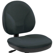 Ebony Fabric Seat Swivel Adjustable Task Chair Fabric Back Plastic Frame
