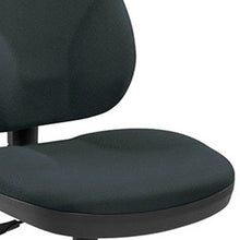 Ebony Fabric Seat Swivel Adjustable Task Chair Fabric Back Plastic Frame