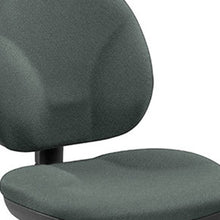 Ebony Fabric Seat Swivel Adjustable Task Chair Fabric Back Plastic Frame