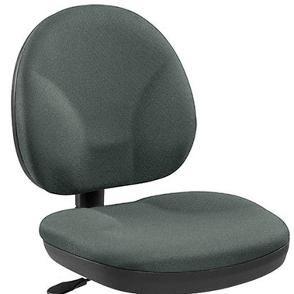 Ebony Fabric Seat Swivel Adjustable Task Chair Fabric Back Plastic Frame