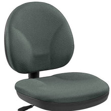 Ebony Fabric Seat Swivel Adjustable Task Chair Fabric Back Plastic Frame