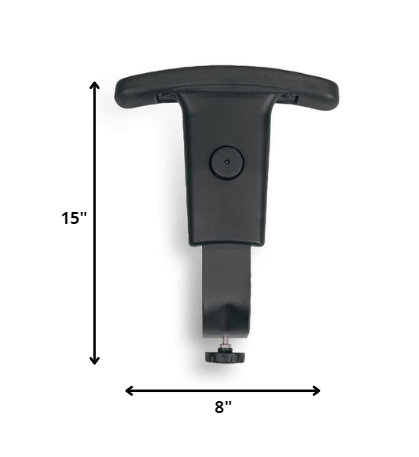 Black Adjustable Armrests Chair Frame