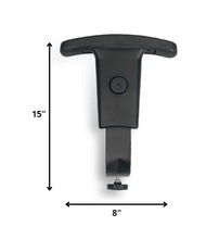 Black Adjustable Armrests Chair Frame