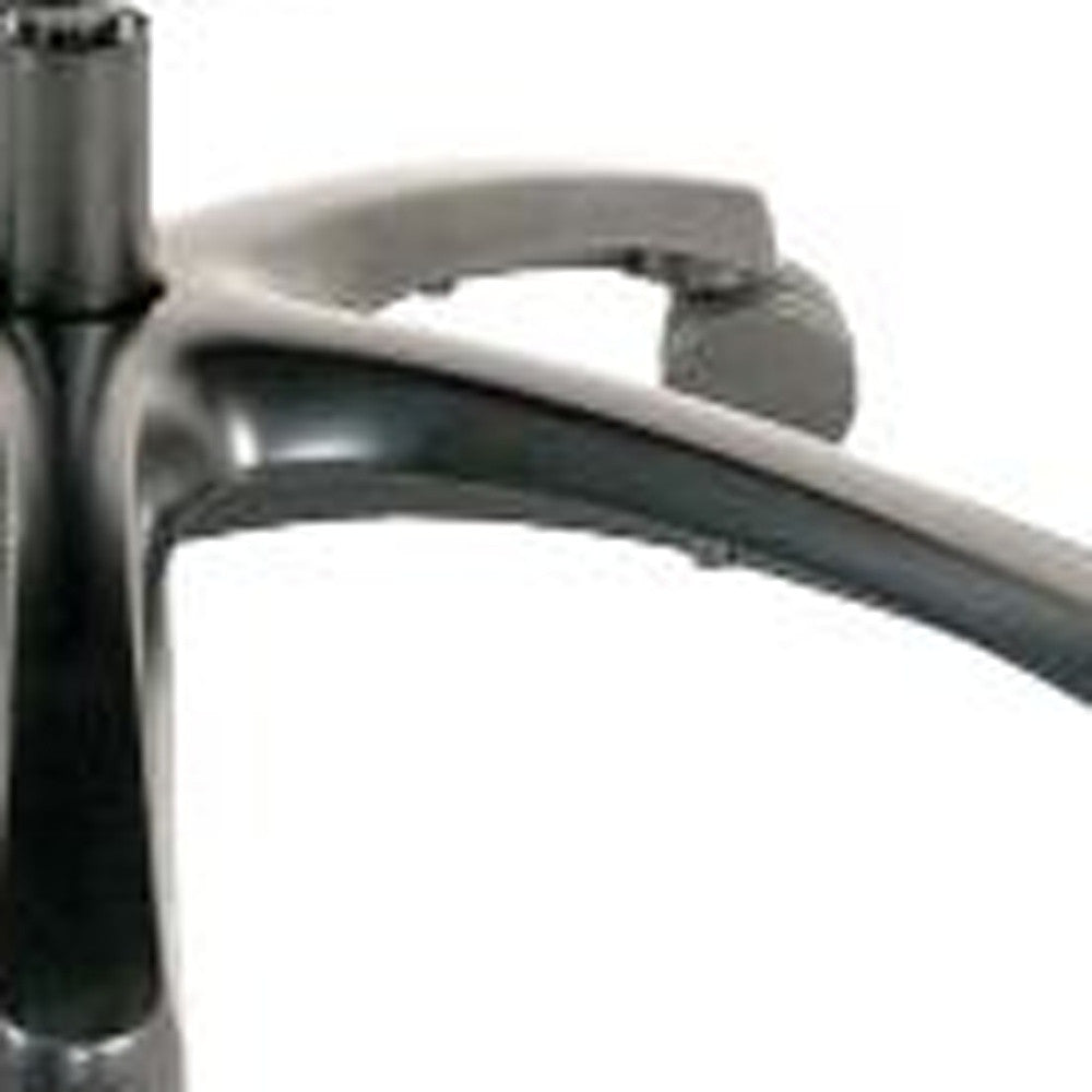 Slate Gray Fabric Seat Swivel Adjustable Task Chair Mesh Back Plastic Frame