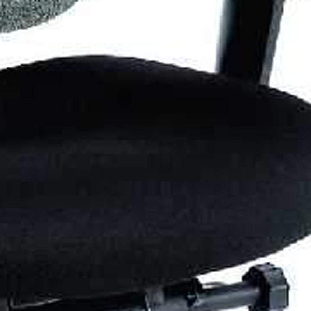 Slate Gray Fabric Seat Swivel Adjustable Task Chair Mesh Back Plastic Frame