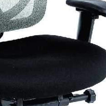 Slate Gray Fabric Seat Swivel Adjustable Task Chair Mesh Back Plastic Frame