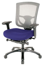 Slate Gray Fabric Seat Swivel Adjustable Task Chair Mesh Back Plastic Frame