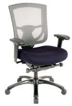 Slate Gray Fabric Seat Swivel Adjustable Task Chair Mesh Back Plastic Frame