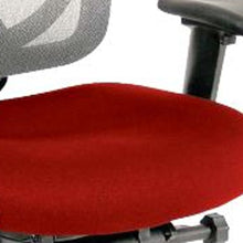 Slate Gray Fabric Seat Swivel Adjustable Task Chair Mesh Back Plastic Frame