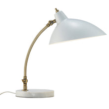 Abstract Oval White Metal Shade Adjustable Desk Lamp