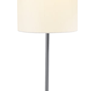Black Nickel Finish Metal Tall White Shade Table Lamp