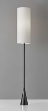 Dramatic Floor Lamp Bell Shaped Base In Black Nickel Finish Metal