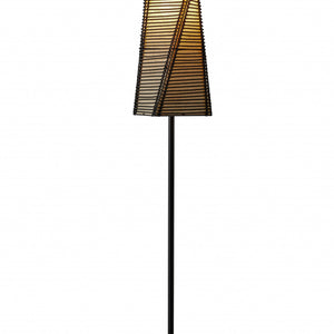 68" Black Novelty Floor Lamp With White Novelty Shade