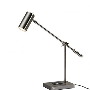 Tech Savvy Black Metal Led Charging Desk Lamp