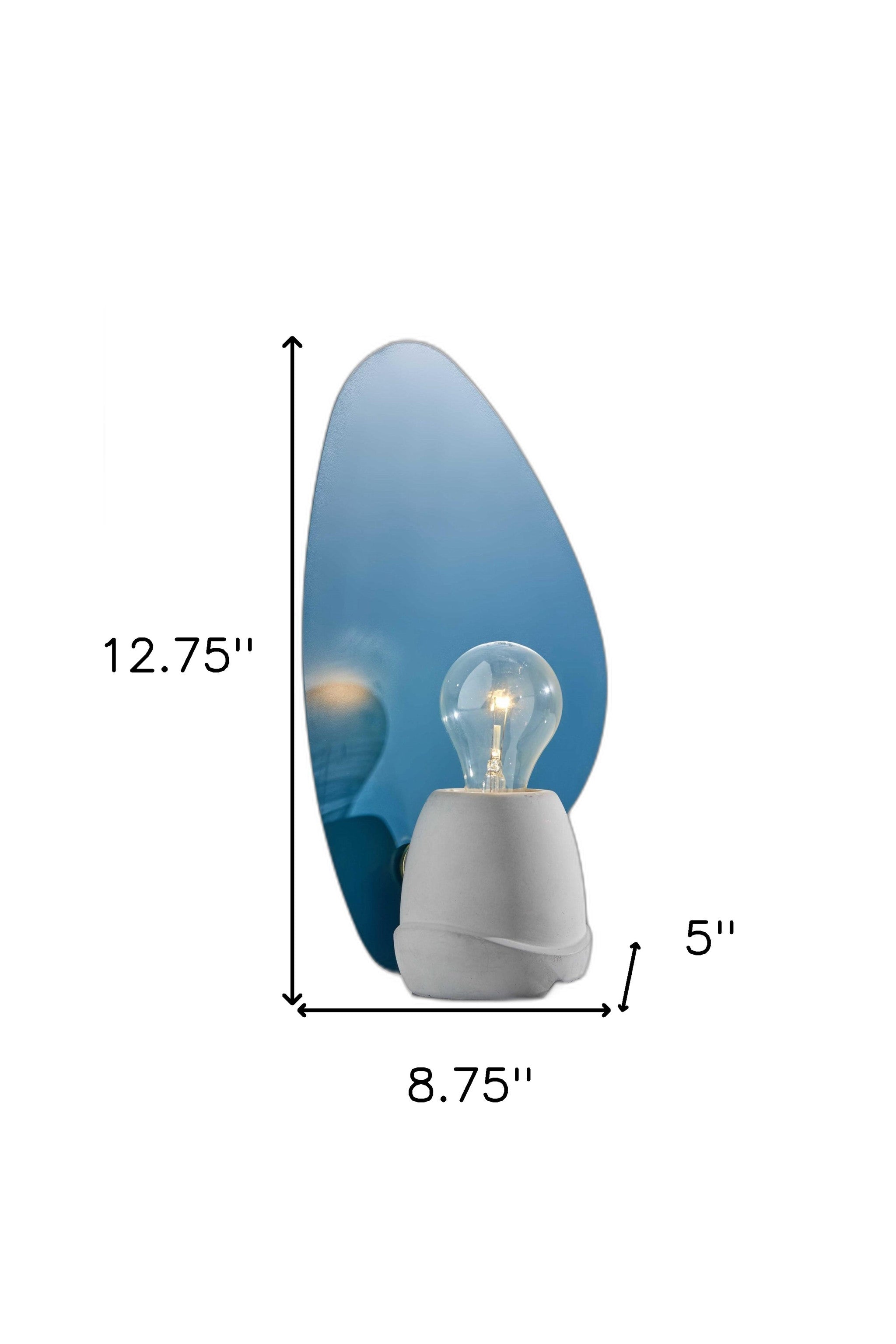 Black Fin Concrete Table Lamp