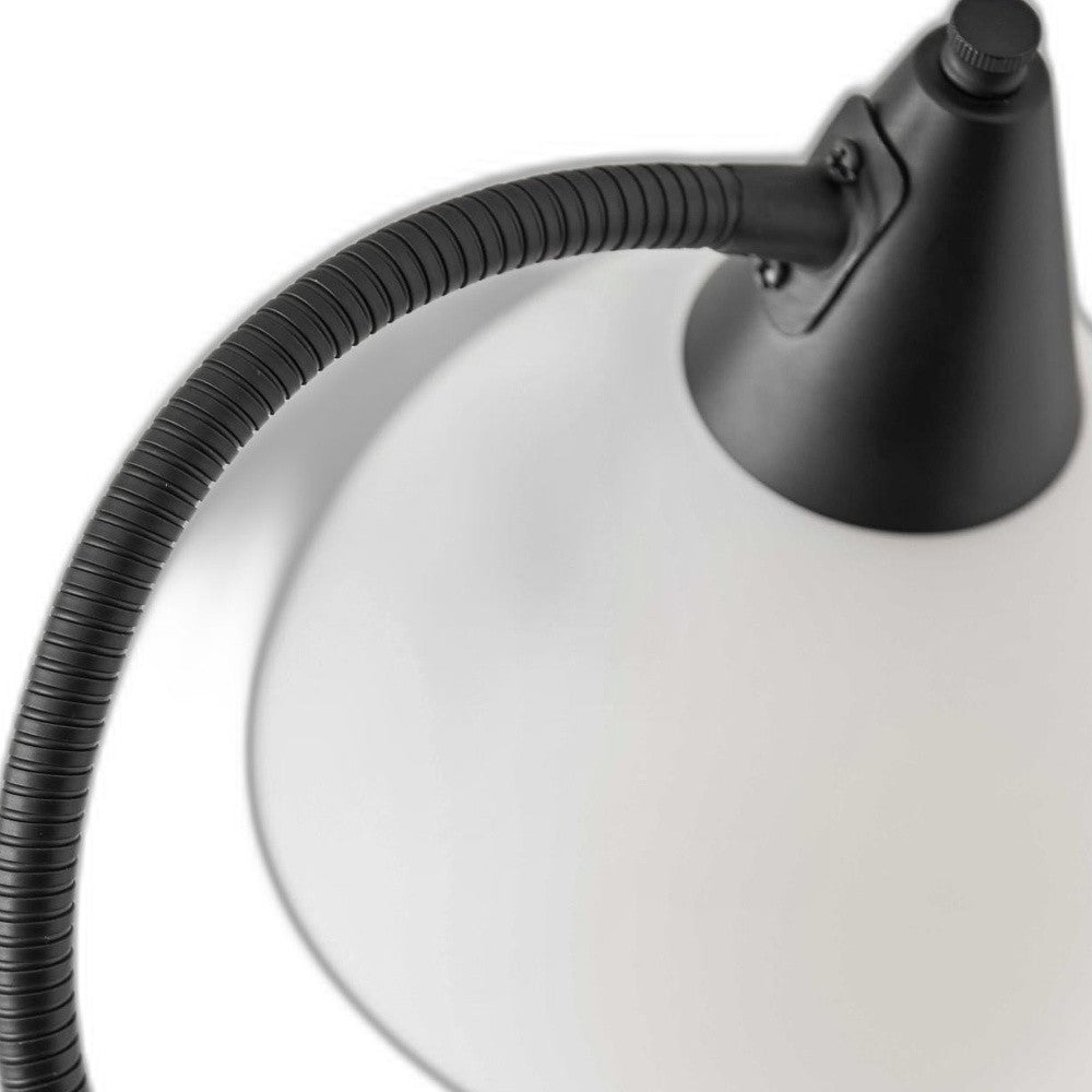 Torchiere Plus Chairside Floor Lamp In Black Metal