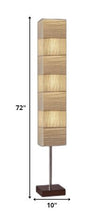 Column Floor Lamp With White Rectangular Shade 72