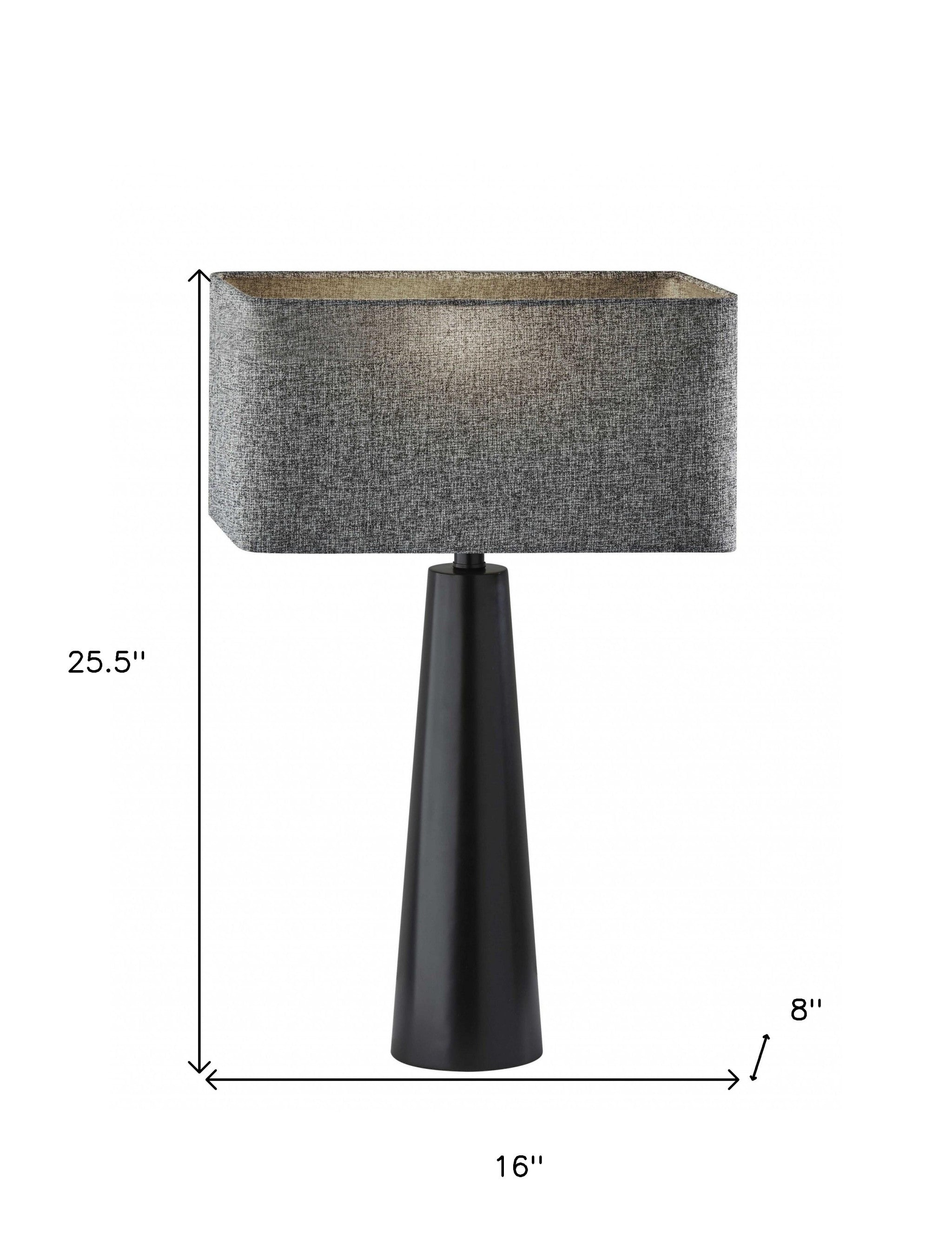 Urban Edge Black Metal Table Lamp