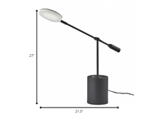 Black Metal Saucer Led Adjustable Desk Lamp