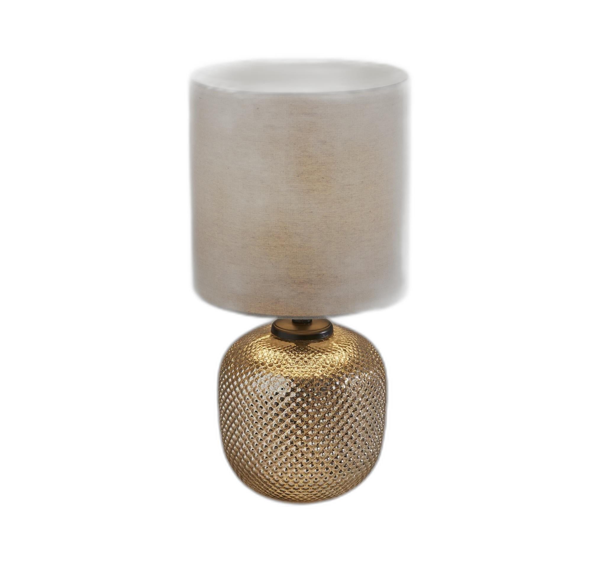 Bronze Metal Dotty Table Lamp With Night Light
