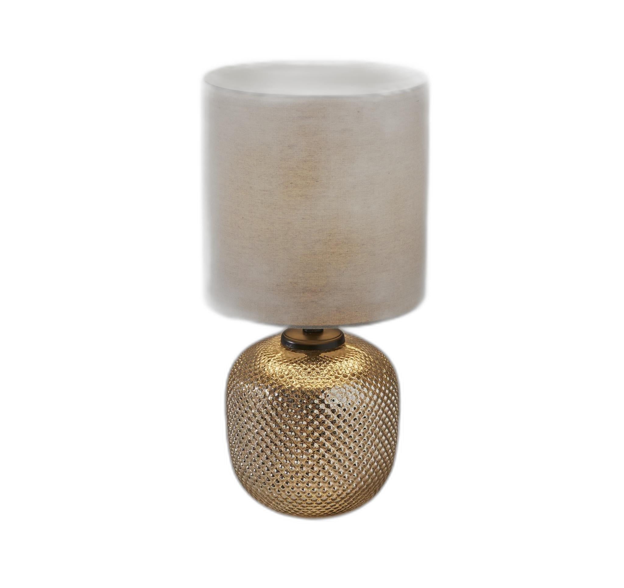 Bronze Metal Dotty Table Lamp With Night Light