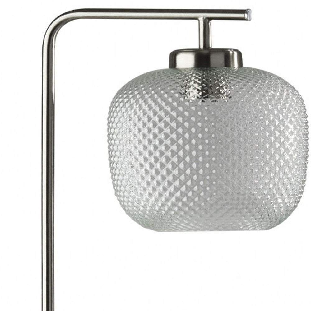 60" Task Floor Lamp With Clear Globe Shade