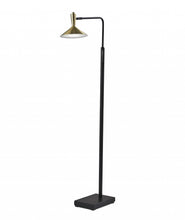 Adjustable Brass Spotlight Led Floor Lamp In Black Metal
