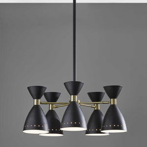 Cinco Diabolo Adjustable Black Metal Pendant