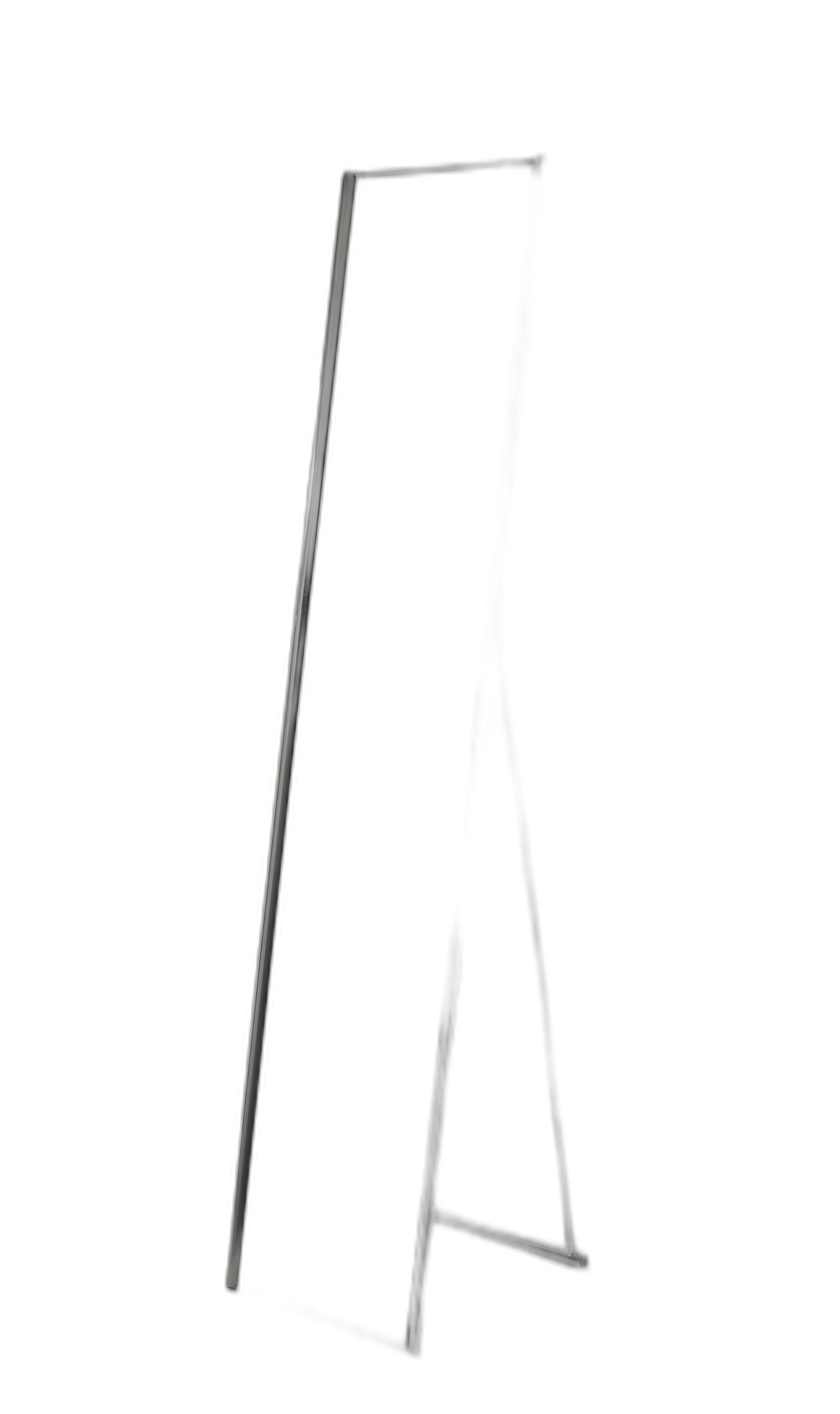 Brushed Steel Floor Mirror - 13.5" x 14.5" x 59"