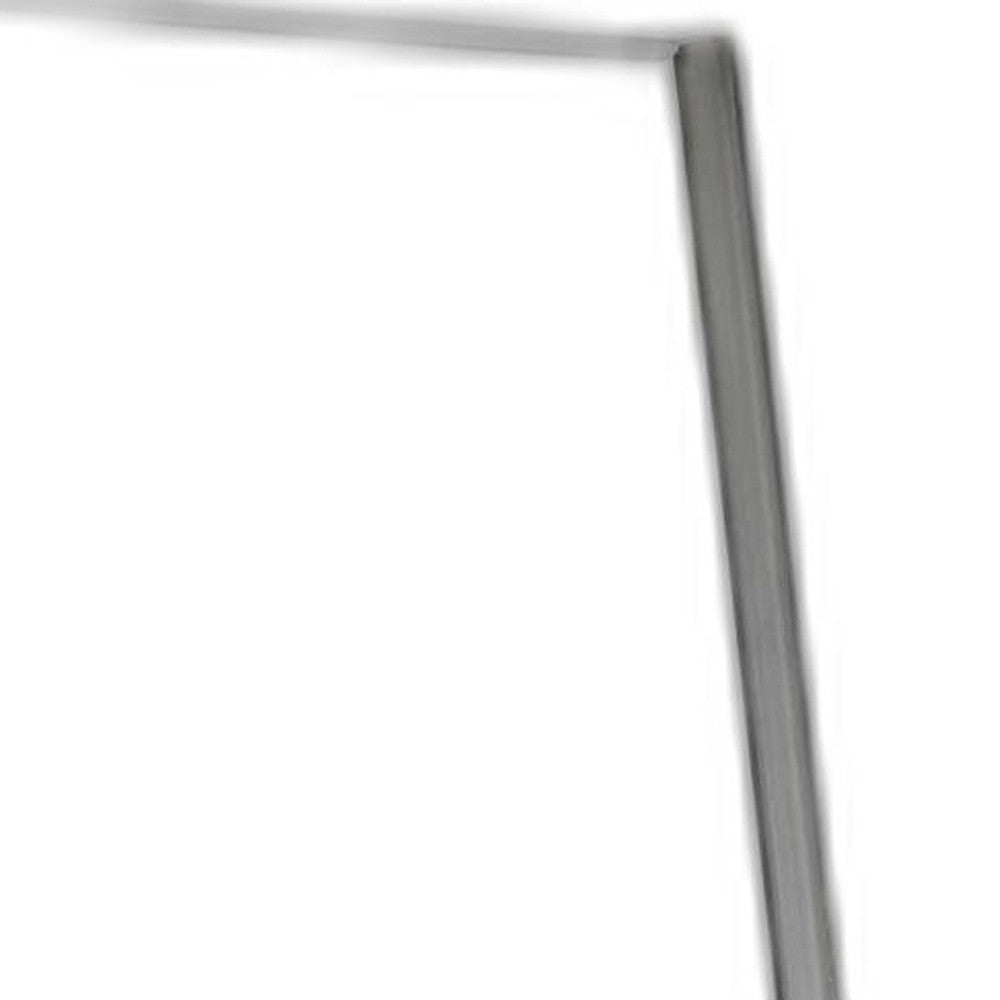 Brushed Steel Floor Mirror - 13.5" x 14.5" x 59"
