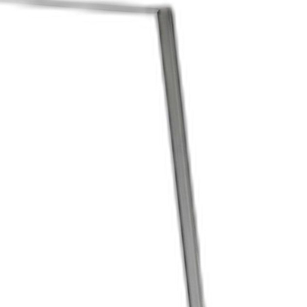 Brushed Steel Floor Mirror - 13.5" x 14.5" x 59"