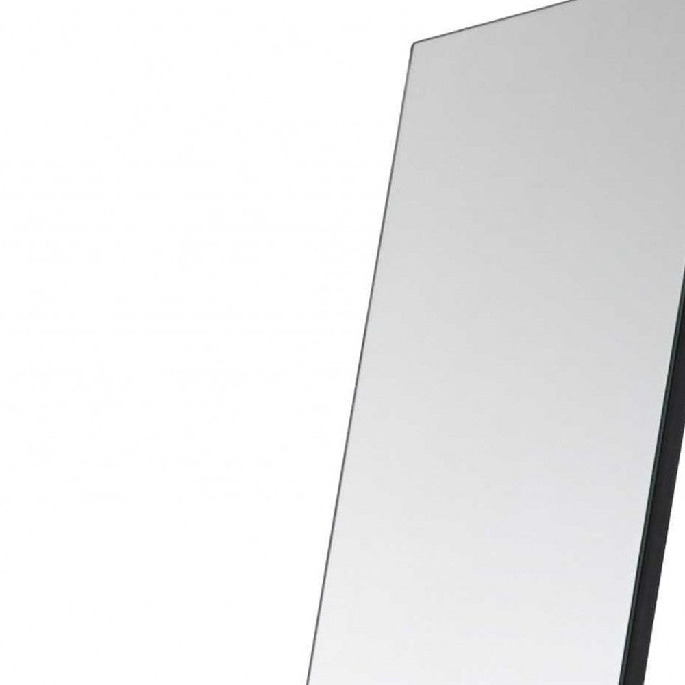 11.75" X 14.25" X 58" Black  Floor Mirror