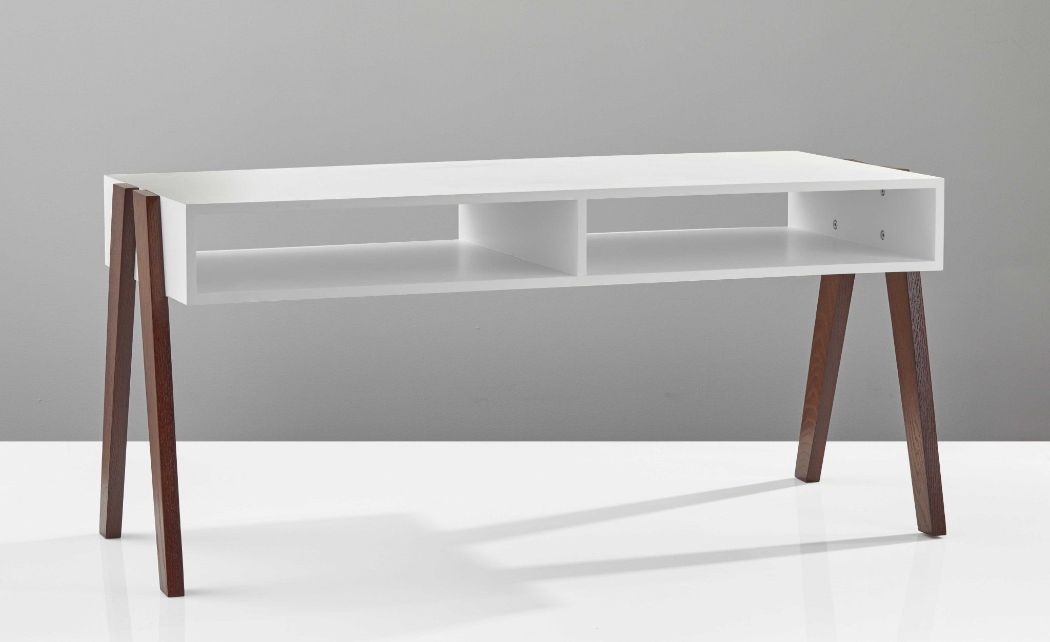 Modern Retro Black And Walnut Finish Coffee Table