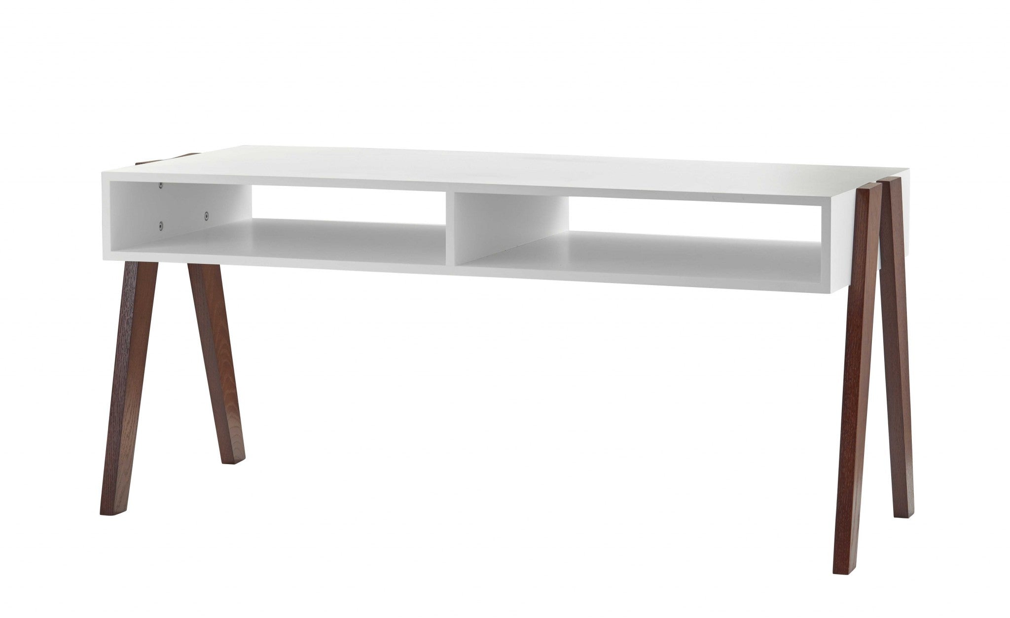 Modern Retro Black And Walnut Finish Coffee Table