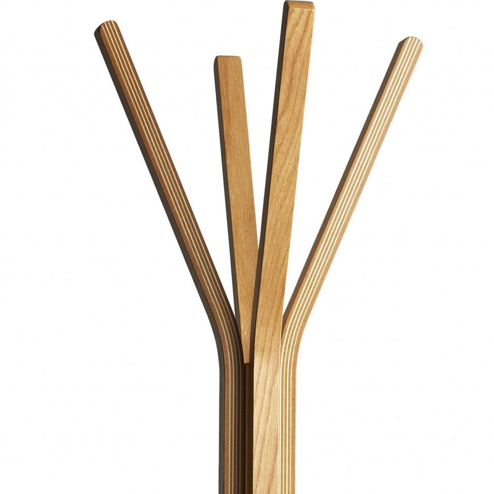 16.5" X 16.5" X 68.25" Natural  Coat Rack