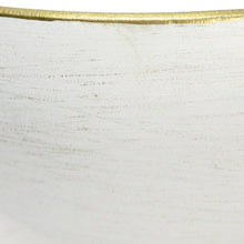 Set of Two Creamy White and Gold Round Metal Wall Planters