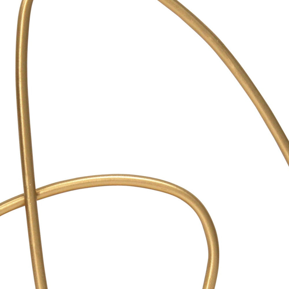 Gold Abstract Metal Tabletop Sculpture