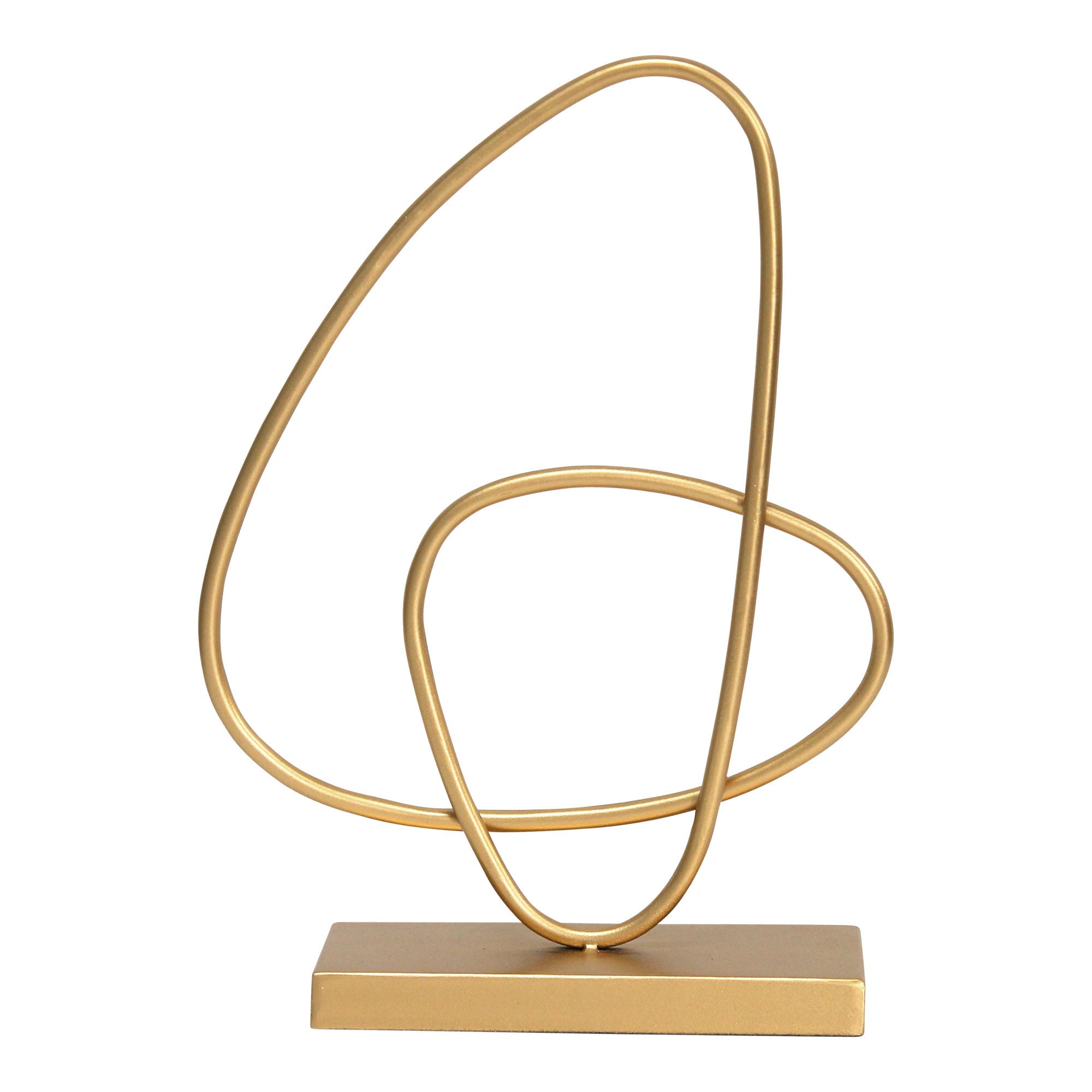 Gold Abstract Metal Tabletop Sculpture
