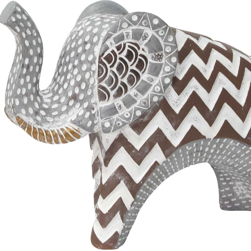 Carved Tribal Elephant Tabletop