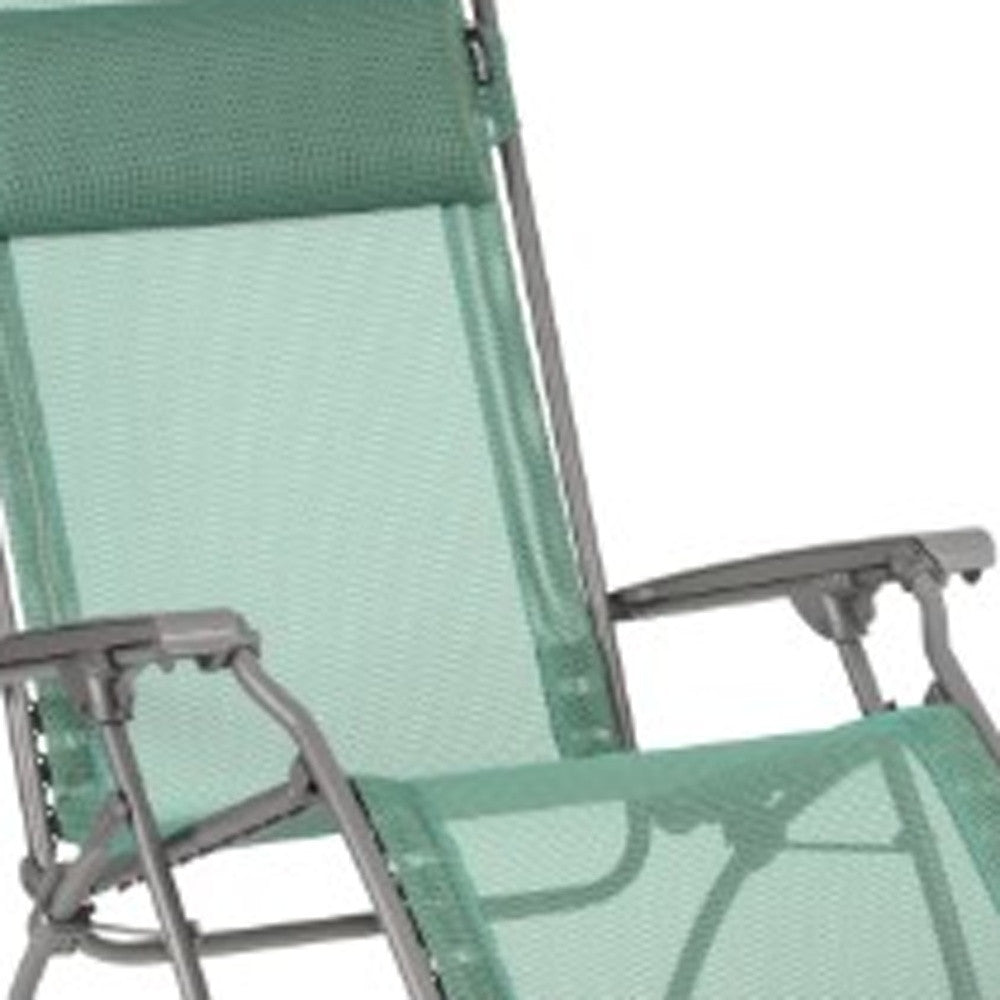 26.8" X 64.2" X 44.9" Ocean Powder Coated Multi-Position Folding Recliner