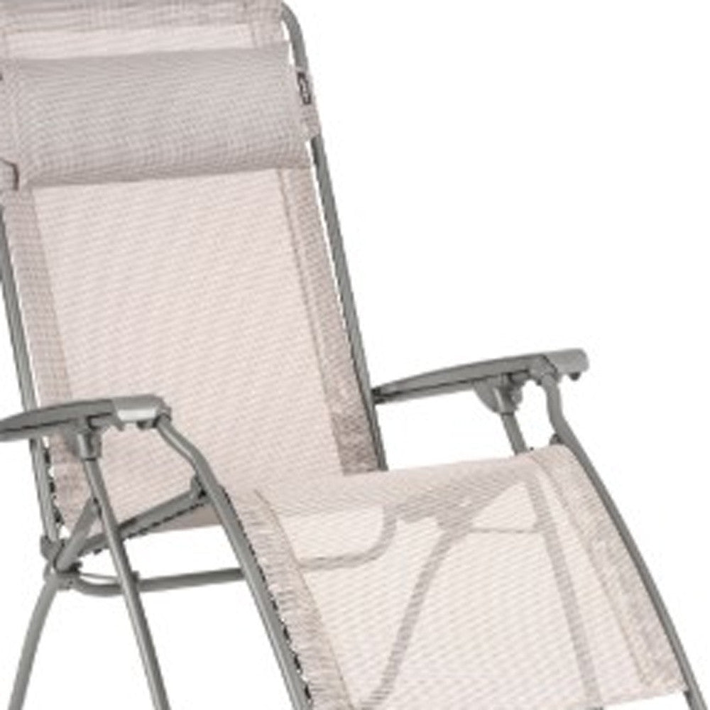 26.8" X 64.2" X 44.9" Ocean Powder Coated Multi-Position Folding Recliner